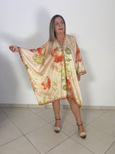 Caftano fiori arancioni