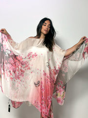 Caftano in chiffon double