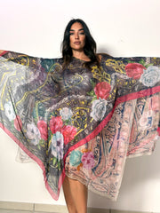 Caftano in chiffon double